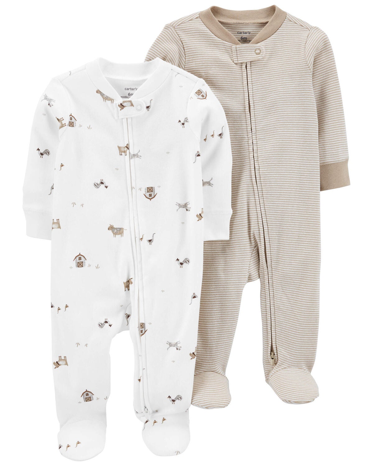 Baby 2-Pack Zip-Up Sleep & Play Pajamas