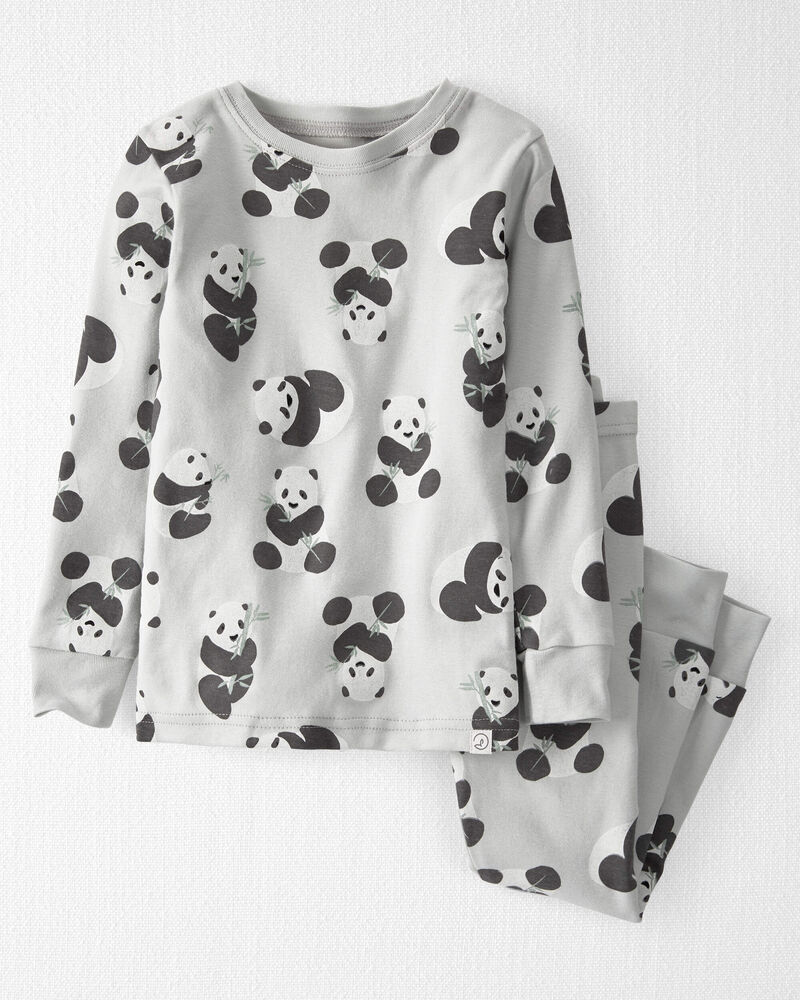 Baby Organic Cotton Pajamas Set in Panda Bear, image 1 of 4 slides