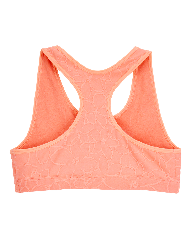 Kid Floral Racerback Sports Bra, image 2 of 4 slides