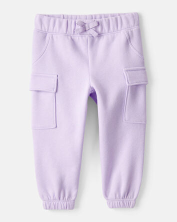 Baby Girl 2-Piece Flower Graphic Long-Sleeve Hoodie & Pant Set - Purple, 