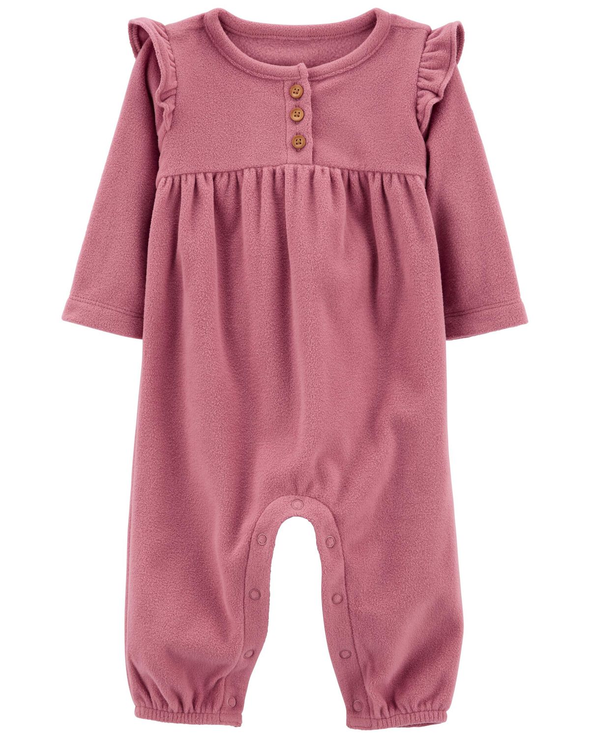 Pink Baby Flutter Fleece Jumpsuit
