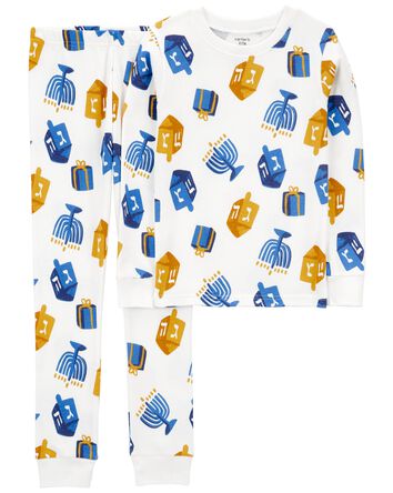 Kid 2-Piece Hanukkah 100% Snug Fit Cotton Pajamas, 