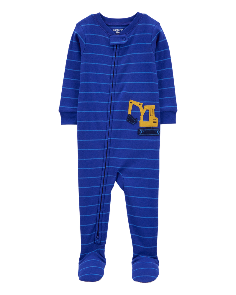 Baby 2-Pack 100% Snug Fit Cotton Footie Pajamas, image 4 of 5 slides