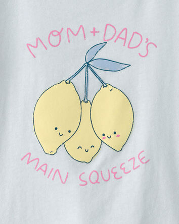 Toddler Girl 'Main Squeeze' Lemon Graphic Tee - Blue, 