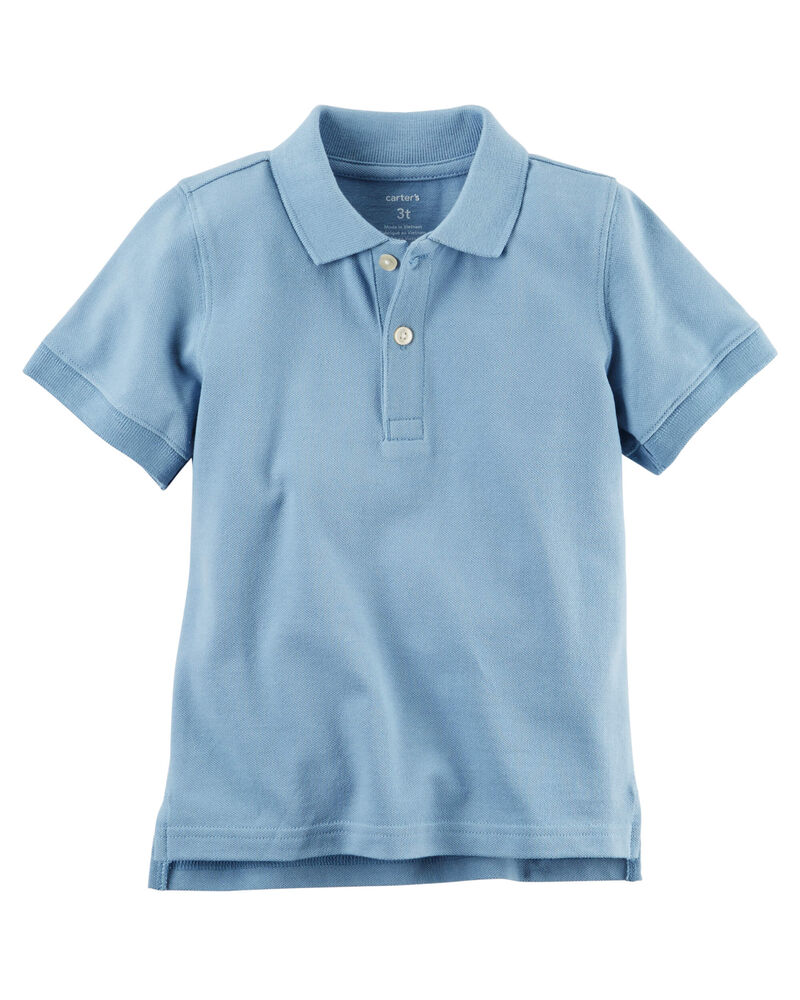 Toddler Piqué Uniform Polo, image 1 of 2 slides