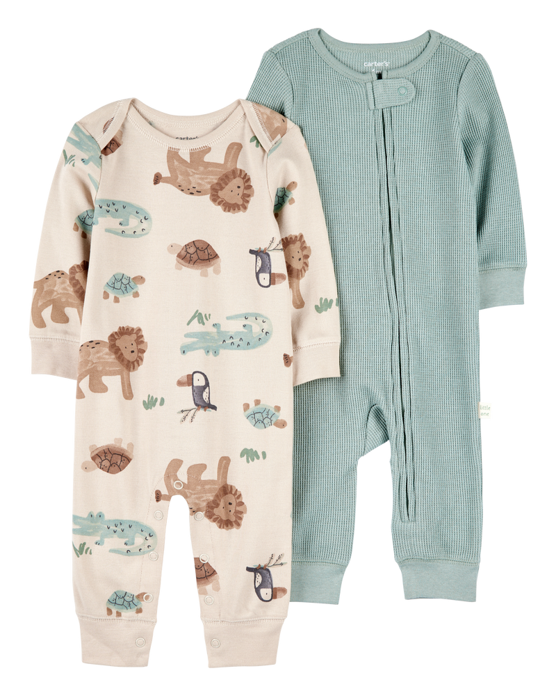 Baby 2-Pack Jumpsuits, image 1 of 6 slides