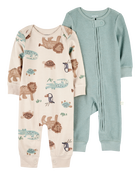 Baby 2-Pack Jumpsuits, image 1 of 6 slides