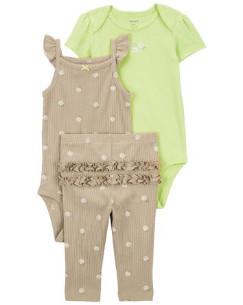 Baby 3-Piece Little Bodysuit Set, 