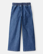 Kid Denim Wide Leg Pants - 70s Blue Wash, image 2 of 4 slides
