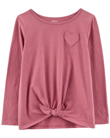 Kid Tie-Front Jersey Tee, 