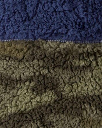 Boys Camo Sherpa Sleeveless Vest, 