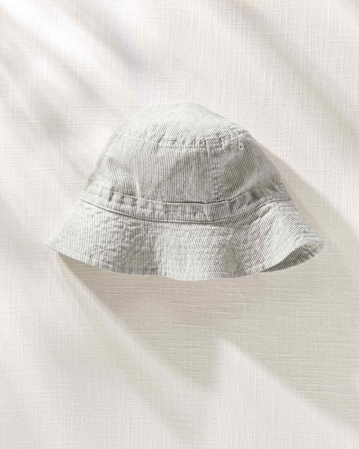 White/Black Toddler Hilary Duff Linen Bucket Hat