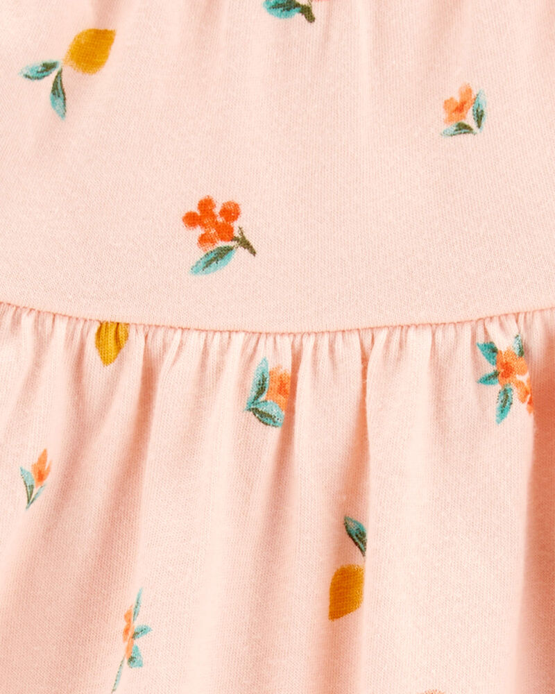 Baby Peach Sleeveless Cotton Dress, image 4 of 5 slides
