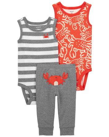 Baby 3-Piece Crab Little Character Set, 