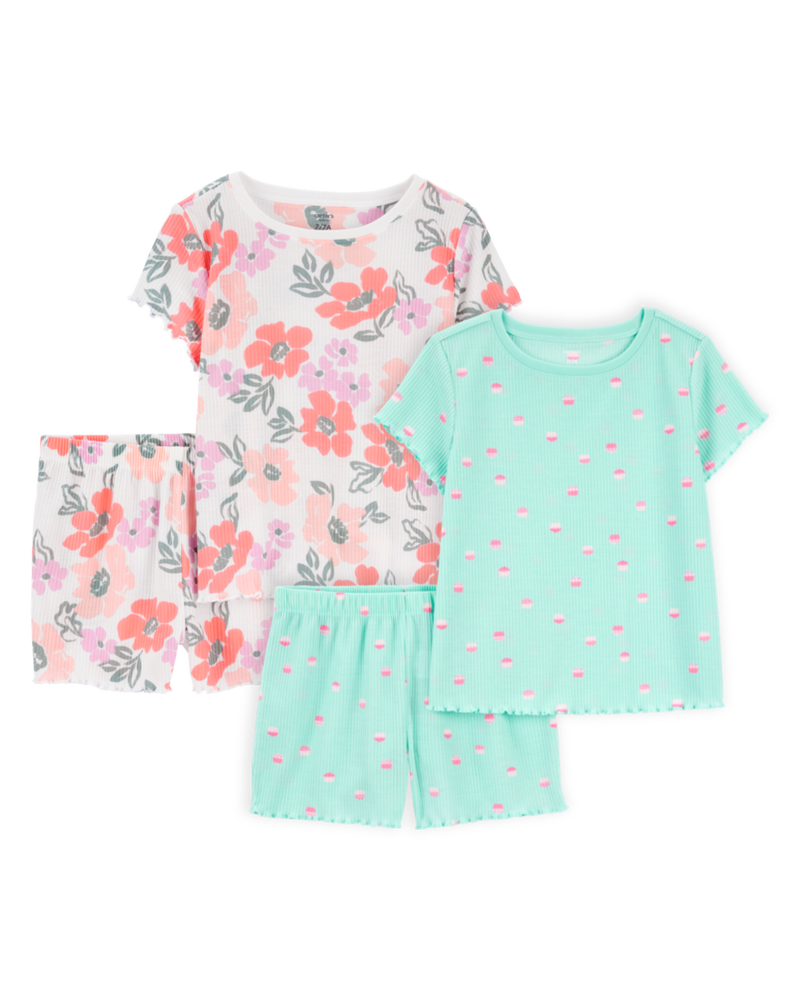 Kid 4-Piece Loose Fit Pajamas, image 1 of 5 slides