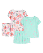 Kid 4-Piece Loose Fit Pajamas, image 1 of 5 slides