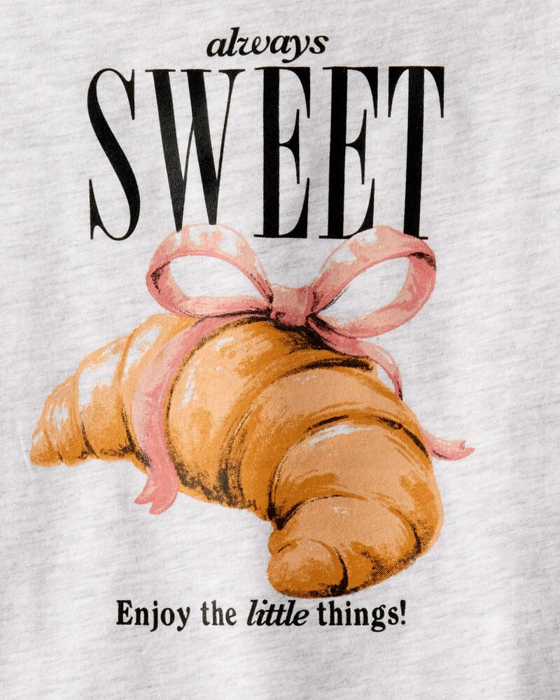 Girls Always Sweet Long-Sleeve Graphic Tee - Grey, image 2 of 3 slides