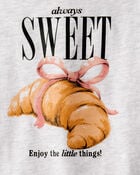 Girls Always Sweet Long-Sleeve Graphic Tee - Grey, image 2 of 3 slides