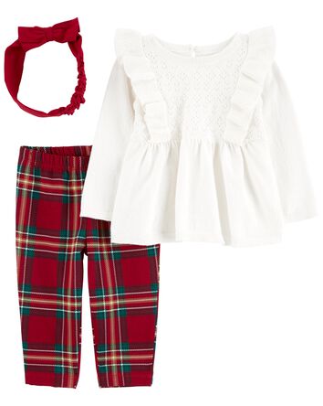 3-Piece Holiday Outfit Set, 