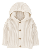 Baby Sweater Knit Cardigan - Ivory, image 1 of 4 slides