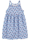 Blue - Toddler Floral Tank Dress