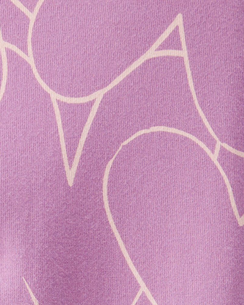 Toddler Girl Cotton Heart Stretch Leggings - Purple, image 3 of 4 slides