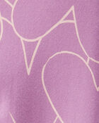 Toddler Girl Cotton Heart Stretch Leggings - Purple, image 3 of 4 slides