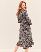 Adult Women's Maternity Woodland Floral Button-Front Relaxed Fit Dress, image 3 of 8 slides