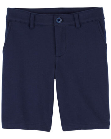 Kid Ponte Knit Uniform Shorts, 