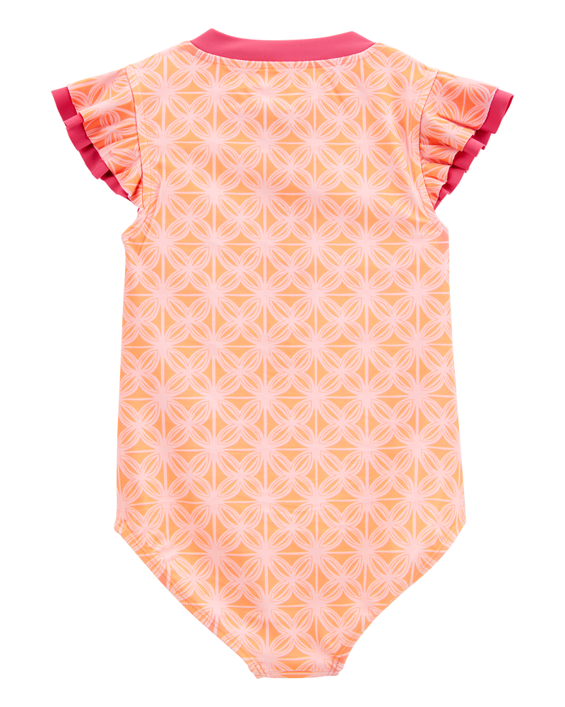 Toddler Disney© Moana 1-Piece Swimsuit - Orange, image 2 of 3 slides
