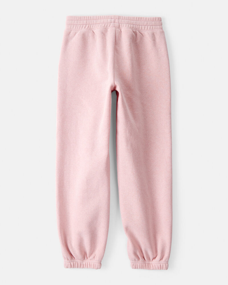 Girls Fleece Joggers - Pink, image 2 of 4 slides