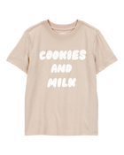 Toddler Cookies & Milk Short-Sleeve Graphic Tee - Tan, image 1 of 2 slides