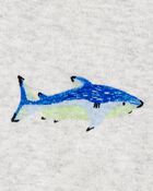 Baby Fish Cotton Blend Romper - Grey, image 3 of 4 slides