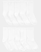Girls 10-Pack Scallop Crew Socks, image 1 of 2 slides