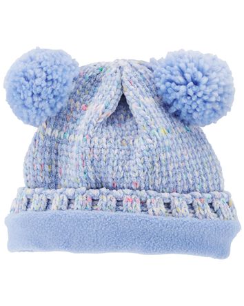 Toddler Pom Pom Chenille Cap, 