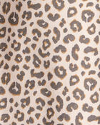 Kid Cotton Leopard Stretch Leggings - Brown, image 3 of 4 slides