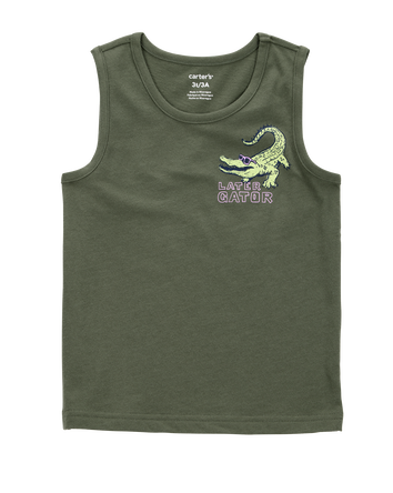 Toddler Alligator Graphic Tank - Green, 