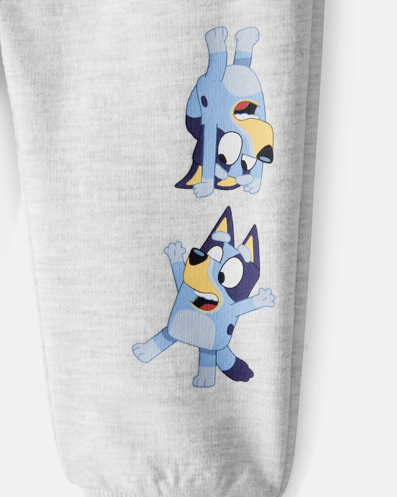 Baby Boy Bluey French Terry Drawstring Joggers - Grey, image 3 of 3 slides