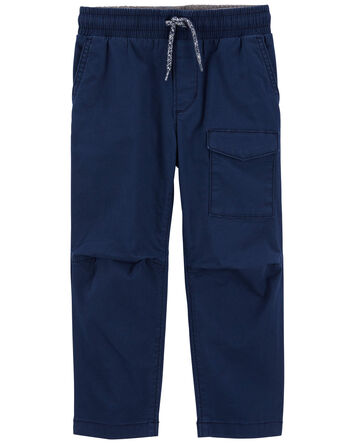 Drawstring Pants with Reinforced Knees, 