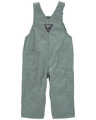 Baby Plaid Lined Lightweight Canvas Overalls, image 2 of 3 slides