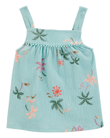 Toddler Palm Tree Crinkle Jersey Tank, 