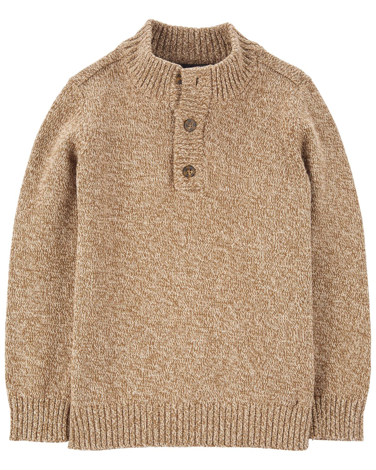 Brown Kid Pullover Cotton Sweater