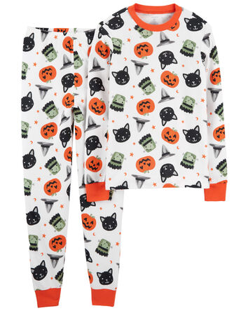 Adult 2-Piece Halloween 100% Snug Fit Cotton Pajamas, 