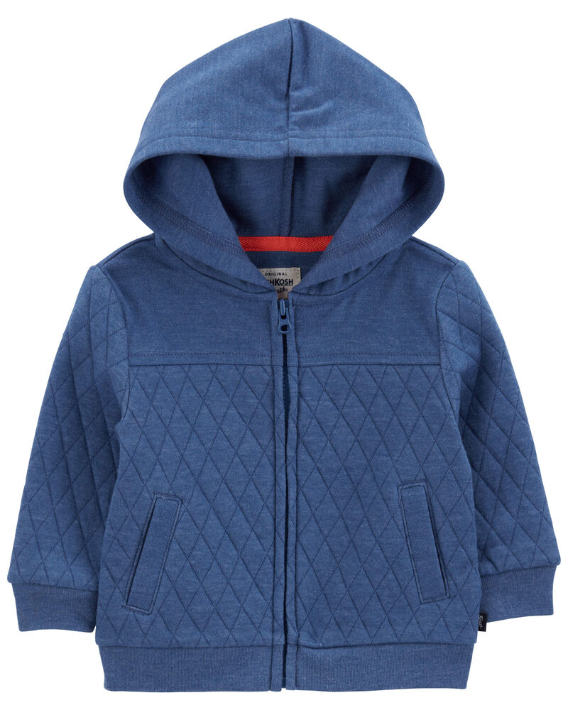Baby Quilted Hooded Zip Jacket , image 1 of 2 slides