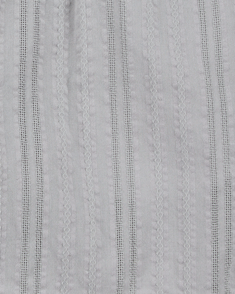 Baby Seersucker Drawstring Shorts - Grey, image 3 of 4 slides