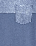 Kid Solid Short-Sleeve Pocket Tee - Blue, image 2 of 3 slides