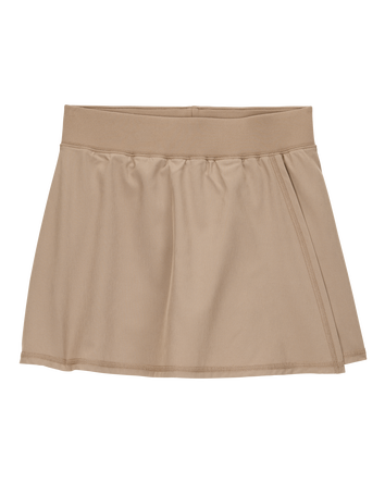 Kid Poplin Stretch Uniform Skort - Khaki, 