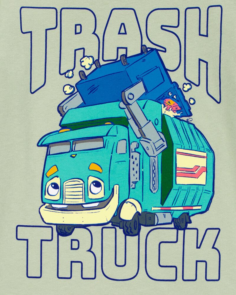 Toddler Trash Truck™ Short-Sleeve Graphic Tee - Green , image 3 of 3 slides