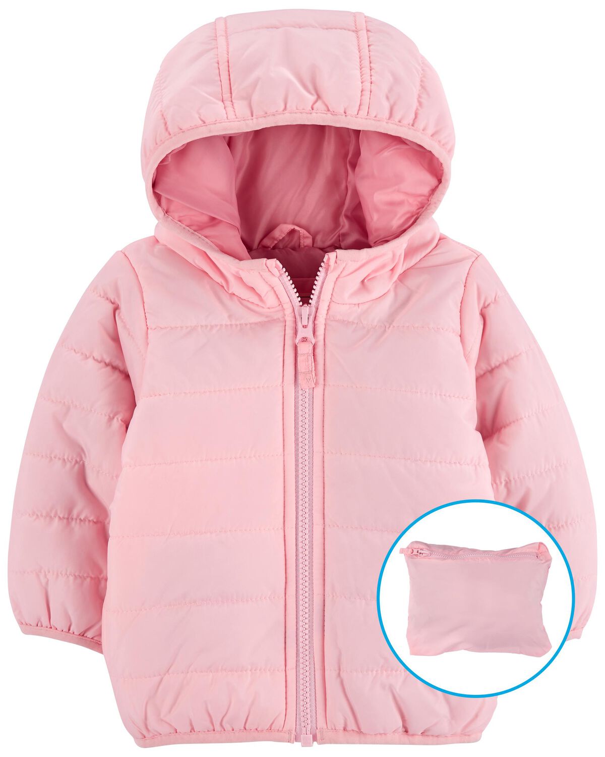 Pink Baby Packable Puffer Jacket