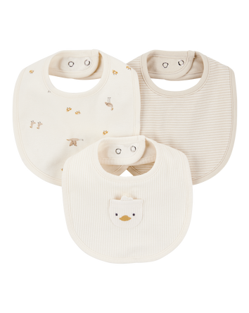 Baby 3-Pack Duck Bibs, 